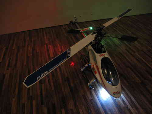 Hubschrauber LED Set T-REX 450, 5 mm LEDs Superhell, mit Landescheinw., Positionsl.,ACL-Blitzer