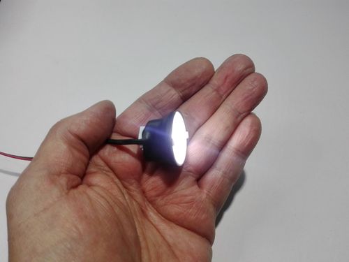 Scheinwerfer mit 3 Watt Luxeon LED KSQ und 30° Optik, D=30mm+