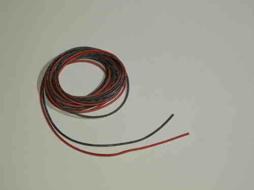 Siliconkabel Hochlast 2x 0,75 qmm max 48V/max. 26,2A Farbe rot und schwarz