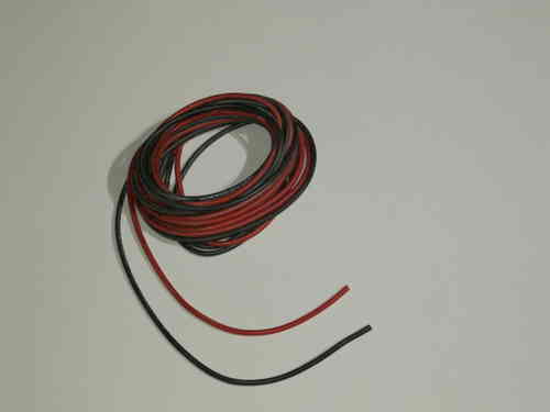 Siliconkabel Hochlast 2x 1,5 qmm max 48V/max. 40A Farbe rot und schwarz