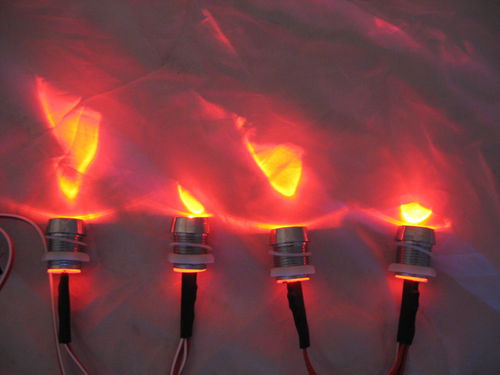 LED Beleuchtung für Kinder Auto Anhänger 4x rot 50cm Kabel