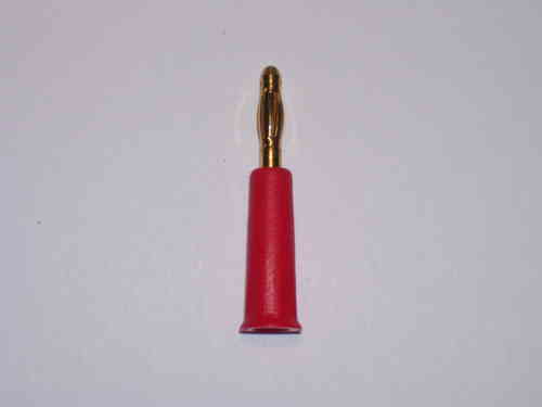Bananenstecker D=4mm vergoldet Lötanschluss ein Paar Rot/Schwarz+