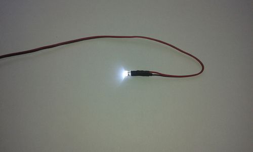 LED Flachkopf Rund D=3mm Klar  verlötet Farbe/Spannung wählbar+