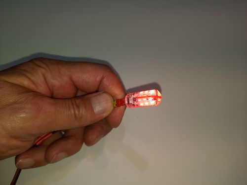 LED mit 24xSMD 3528 1,5 Watt siliconiert D=10mm 360° Abstrahlung+