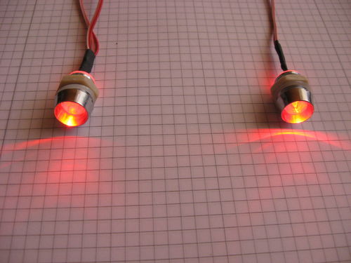 LED Set für Kinder Auto Anhänger 2x rot 50cm Kabel+
